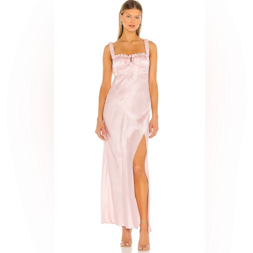NWT Nicholas Nina Silk Maxi Dress in a Soft Pink